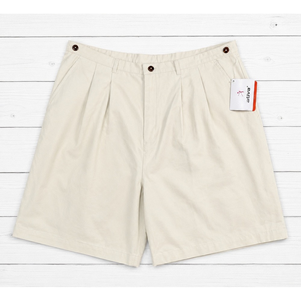 Ativa Golf Womens Pleated Performance Shorts Cream Beige Size 16 3800